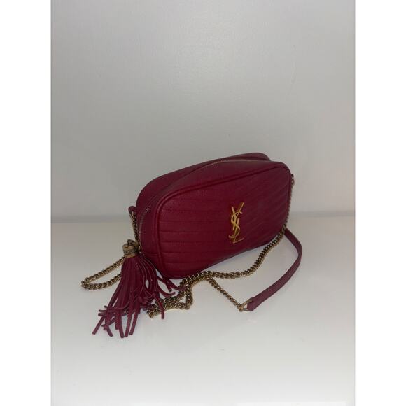 SAINT LAURENT Mono Roux Chain‎ Shoulder Bag Bordeaux 6125791GF076008U Red AUTH - Picture 4 of 8